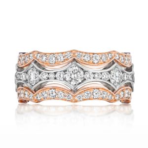HT2621B12WPK Platinum Tacori RoyalT Diamond Wedding Ring