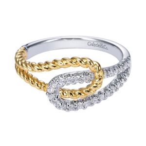Gabriel Fashion 14 Karat Two-Tone Hampton Diamond Ladies' Ring LR5497M44JJ