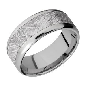 Lashbrook 9B16(NS)/METEORITE Titanium Wedding Ring or Band
