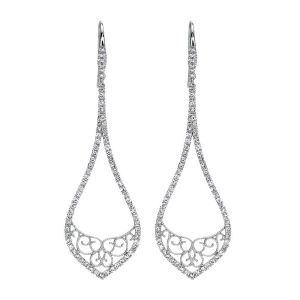 Gabriel Fashion 14 Karat Lace Drop Earrings EG11944W45JJ