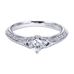 Gabriel 14 Karat Contemporary Engagement Ring ER96962W44JJ