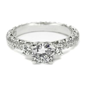Tacori Crescent Platinum Engagement Ring HT2369P