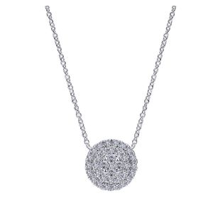 Gabriel Fashion 14 Karat Clustered Diamonds Necklace NK4411W45JJ