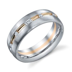 245359 Christian Bauer 18K - Plat Diamond  Wedding Ring / Band