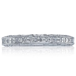 HT2509B12X Platinum Tacori Reverse Crescent Diamond Wedding Ring