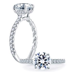 A.JAFFE Platinum Classic Engagement Ring ME1865Q