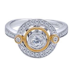 Gabriel Fashion 14 Karat Two-Tone Victorian Ladies' Ring LR4761M44JJ