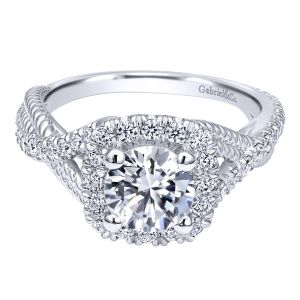 Gabriel 14 Karat Contemporary Engagement Ring ER10060W44JJ