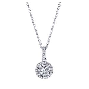 Gabriel Fashion 14 Karat Clustered Diamonds Necklace NK3037W44JJ