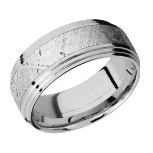Lashbrook CC9F2S14/METEORITE Cobalt Chrome Wedding Ring or Band