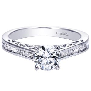 Gabriel 14 Karat Contemporary Engagement Ring ER7898W44JJ