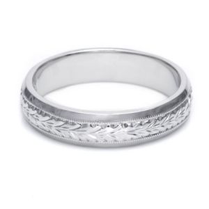 Tacori GU92 Platinum Hand Engraved Wedding Band