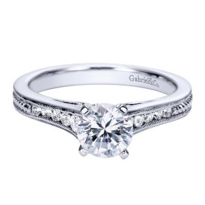 Gabriel 14 Karat Victorian Engagement Ring ER8065W44JJ