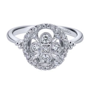 Gabriel Fashion 14 Karat Clustered Diamonds Ladies' Ring LR50701W44JJ