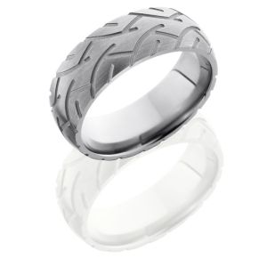 Lashbrook 8DCycle2 Sand-Satin Titanium Wedding Ring or Band