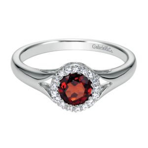 Gabriel Fashion 14 Karat Color Solitaire Ladies' Ring LR6053W45GN