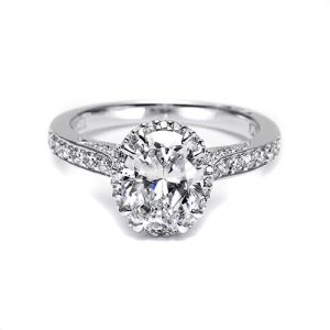 Tacori Platinum Dantela Engagement Ring 2620OVLGP