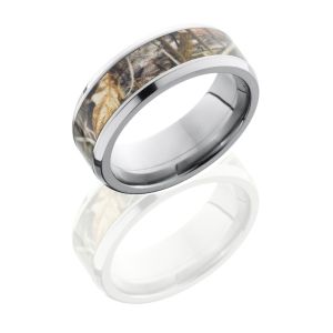 Lashbrook CAMO8B15-RTMAX4 POLISH Camo Wedding Ring or Band