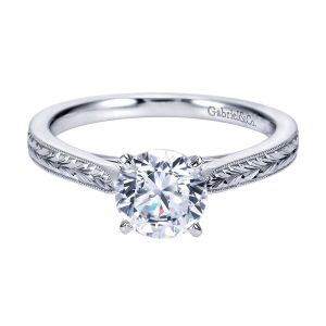 Gabriel 14 Karat Victorian Engagement Ring ER7223W4JJJ