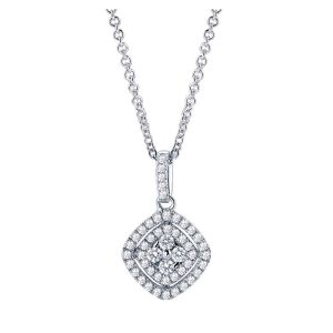 Gabriel Fashion 14 Karat Clustered Diamonds Necklace NK3097W44JJ