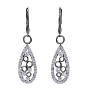 Gabriel Fashion Silver Cirque Drop Earrings EG12540SVJWS
