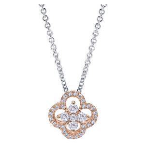 Gabriel Fashion 14 Karat Two-Tone Lusso Diamond Necklace NK3118T45JJ