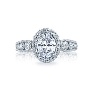 HT2521OV8X6 Tacori Crescent Platinum Engagement Ring