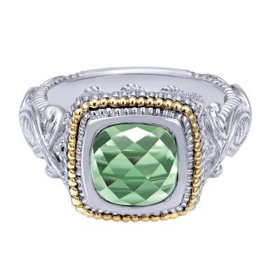 Gabriel Fashion Silver / 18 Karat Two-Tone Roman Ladies' Ring LR5798MYJGA