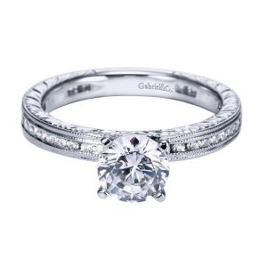 Gabriel 14 Karat Victorian Engagement Ring ER5669W44JJ