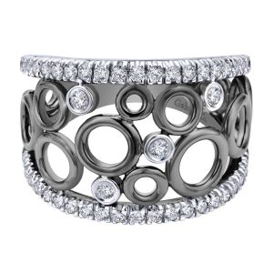 Gabriel Fashion Silver Cirque Ladies' Ring LR50589SVJWS