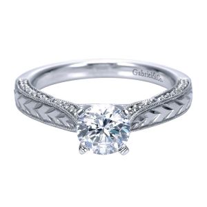 Gabriel 14 Karat Victorian Engagement Ring ER7971W44JJ