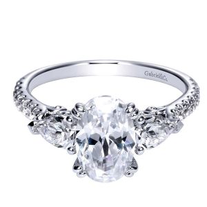 Gabriel 14 Karat Contemporary Engagement Ring ER9048W44JJ