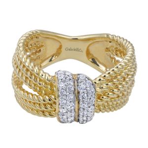 Gabriel Fashion 14 Karat Two-Tone Hampton Diamond Ladies' Ring LR5815M44JJ