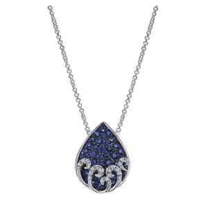 Gabriel Fashion 14 Karat Pave Necklace NK4834W45SA