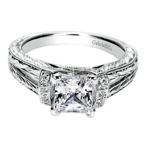 Gabriel 14 Karat Victorian Engagement Ring ER9202W44JJ