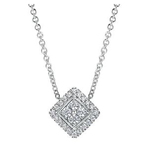Gabriel Fashion 14 Karat Clustered Diamonds Necklace NK3869W44JJ