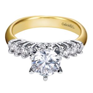 Gabriel 14 Karat Contemporary Engagement Ring ER3959M44JJ