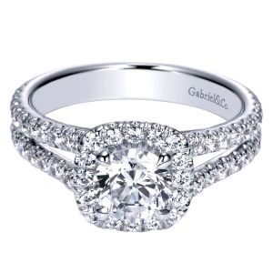 Gabriel 14 Karat Contemporary Engagement Ring ER98605W44JJ