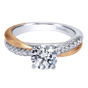 Gabriel 14 Karat Contemporary Engagement Ring ER10300T44JJ