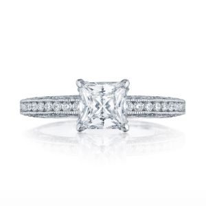 HT2553PR6 Platinum Tacori Classic Crescent Engagement Ring