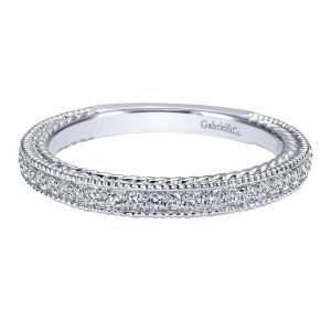Gabriel 14 Karat Contemporary Wedding Band WB10501W44JJ