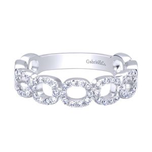 Gabriel Fashion 14 Karat Stackable Stackable Ladies' Ring LR6221W45JJ