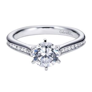 Gabriel 14 Karat Contemporary Engagement Ring ER6674W44JJ