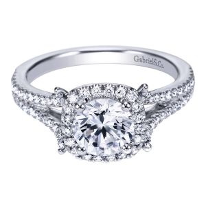 Gabriel 14 Karat Contemporary Engagement Ring ER7272W44JJ