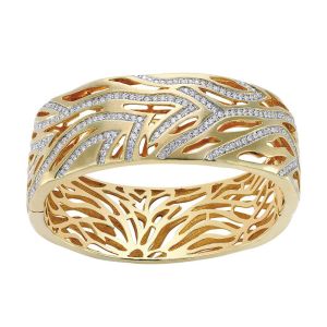 Gabriel Fashion 14 Karat Nature Bangle Bracelet BG149Y44JJ