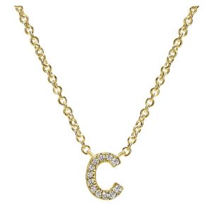 Gabriel Fashion 14 Karat Initial Initial Necklace NK4577C-Y45JJ