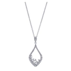 Gabriel Fashion 14 Karat Lusso Diamond Necklace NK4928W45JJ