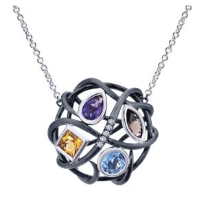 Gabriel Fashion Silver Byblos Necklace NK4828SVJMC