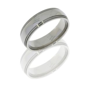 Lashbrook 8D4MIL POLISH Titanium Wedding Ring or Band