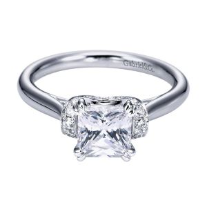 Gabriel 14 Karat Contemporary Engagement Ring ER6966W44JJ